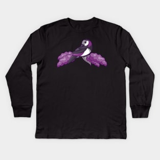 Pride Birds - Asexual, Demisexual, Grey-Asexual Kids Long Sleeve T-Shirt